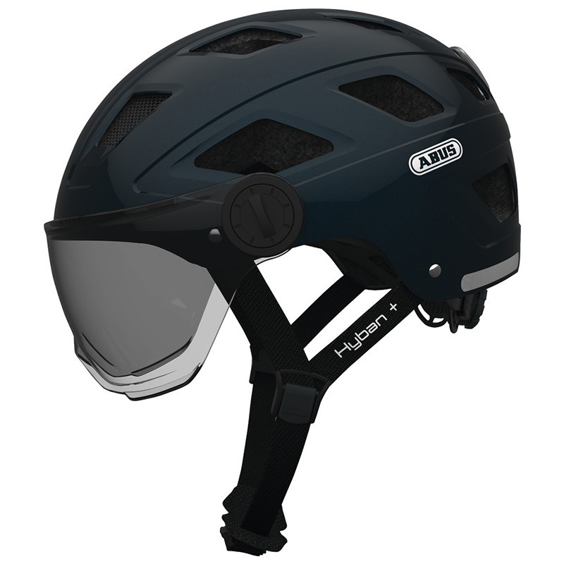 Le casque de vélo ville ABUS Hyban+ avec visière chez Cyclable