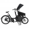 Vélo cargo Urban Arrow Shorty noir caisse ouverte