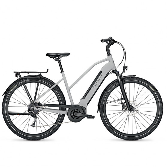 VTC électrique Kalkhoff Endeavour 3.B Move gris clair trapèze