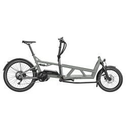 Vélo cargo électrique Riese & Müller Load 60 gris clair