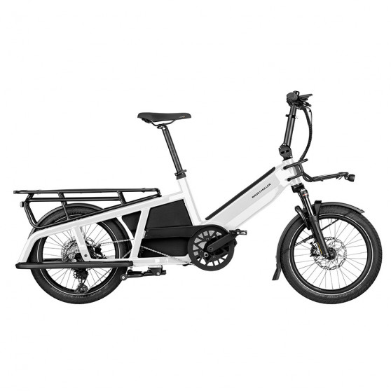 Vélo cargo électrique Riese & Müller Multitinker touring pearl white/black
