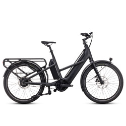 Vélo cargo électrique Cube Longtail Hybrid 725 noir