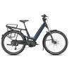 Vélo randonnée électrique Moustache Samedi 27 Xroad FS 4 bleu porte-bagages suspendu