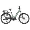 Vélo randonnée électrique Moustache Samedi 27 Xroad FS 4 vert porte-bagages suspendu