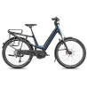 Vélo randonnée électrique Moustache Samedi 27 Xroad FS 6 bleu porte-bagages suspendu